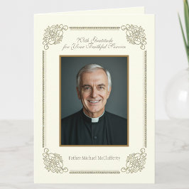 Cartão Sacerdócio Foto Oração Escritura Religiosa