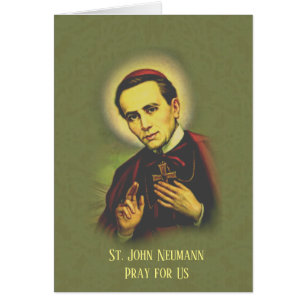 Cartão Sacerdote católico de St John Neumann