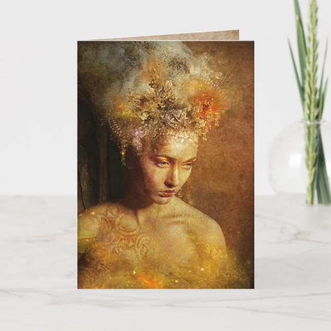 Cartão Sacerdotisa alta da terra (Frente)