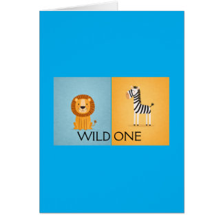 Cartão Saco de Presente Safari Wild One