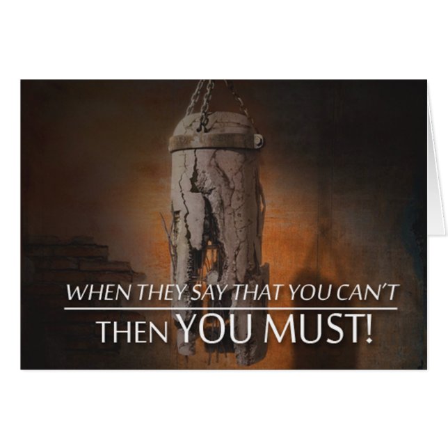 Cartão Saco de punção - Motivação de Workout (Frente Horizontal)