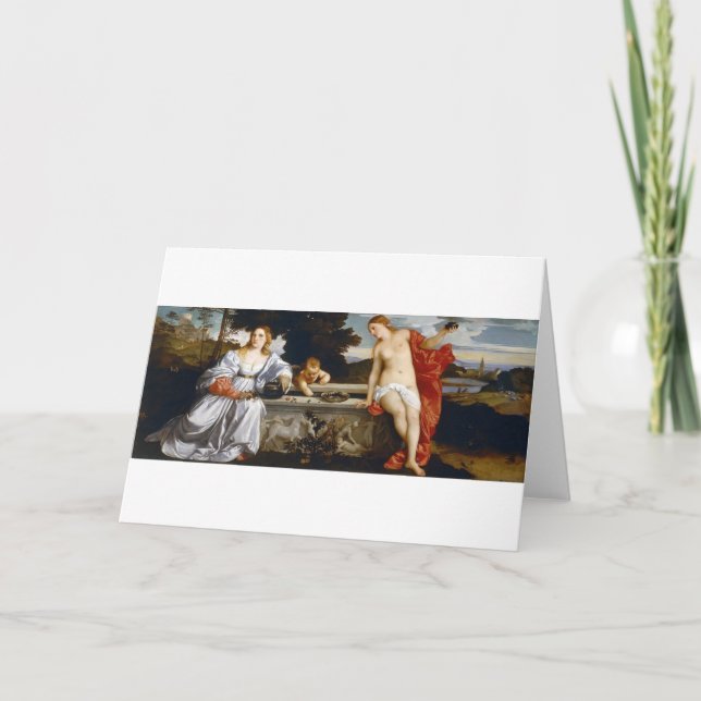 Cartão Sacred and Profane Love, Tiziano Vecelli, 1515 (Frente)