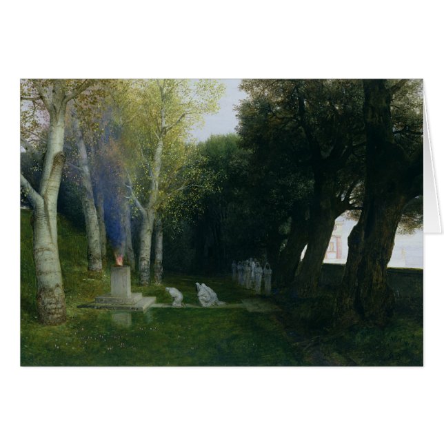 Cartão Sacred Grove, 1886 (Frente Horizontal)