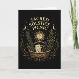 Cartão Sacred Solstice Picnic Litha Postcard