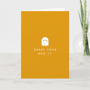 Cartão Sacuda seu Boo-ty  Halloween Ghost Party Engraçad
