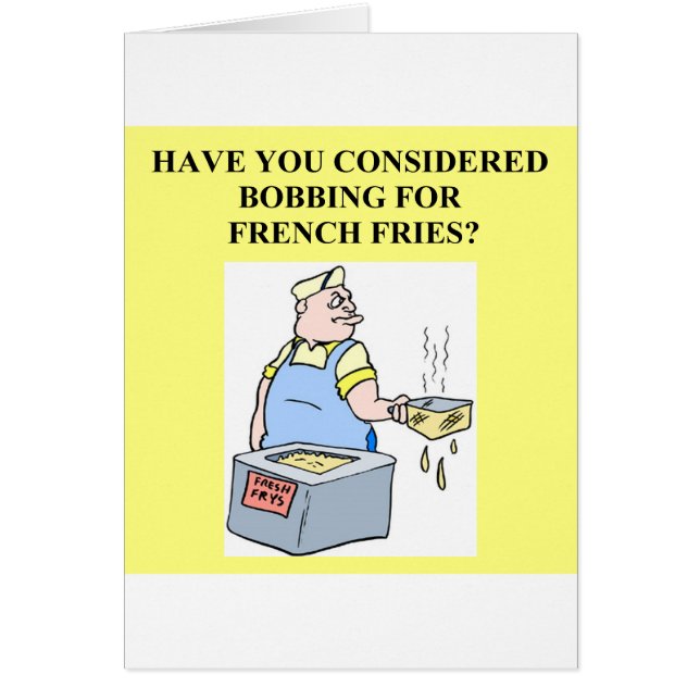 Cartão sacudir-se para batatas fritas (Frente)