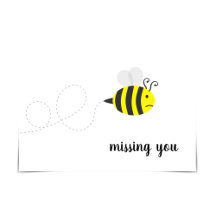 Sad Bee Card "Missing You"