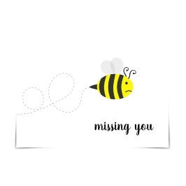 Cartão Sad Bee Card "Missing You"