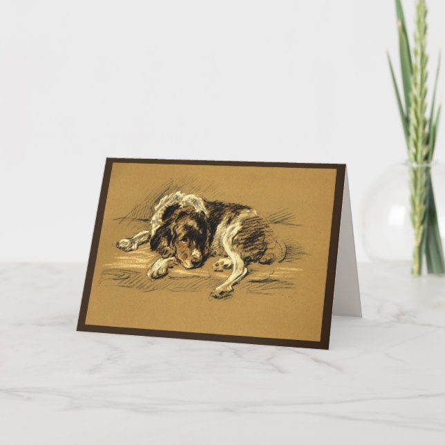 Cartão Sad Dog Sympathy (Frente)