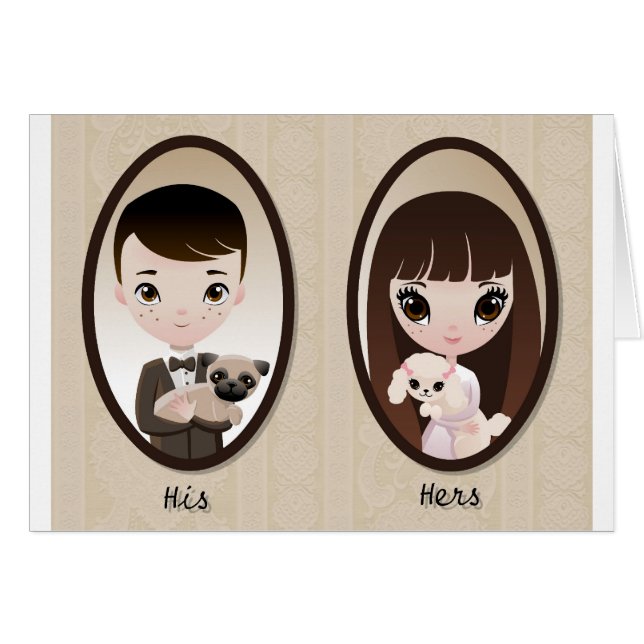 Cartão Sadie e Henri (Frente Horizontal)