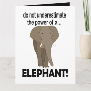 Cartão Safari de Animais de Elefante Elefante Divertido