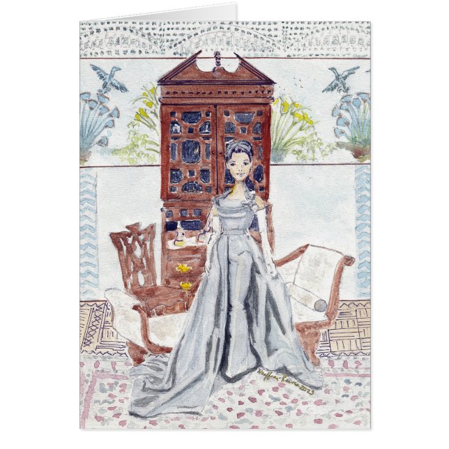 Cartão Sage Silk Taffeta de Matisse, Livro de Coloração d (Frente)