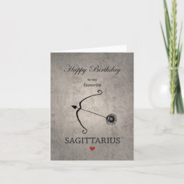 Cartão Sagitário - Astrologia Zodiac - Sinal de Feliz Ani