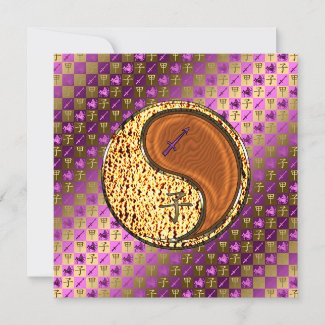 Cartão Sagitário e Rato de Madeira (Frente)