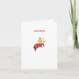 Cartão Sagitário Rosa, zodíaco, signo do zodíaco