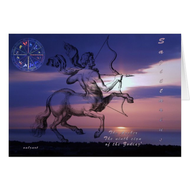 Cartão sagittarius (Frente Horizontal)
