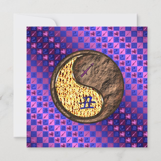 Cartão Sagittarius & Earth Ox (Frente)