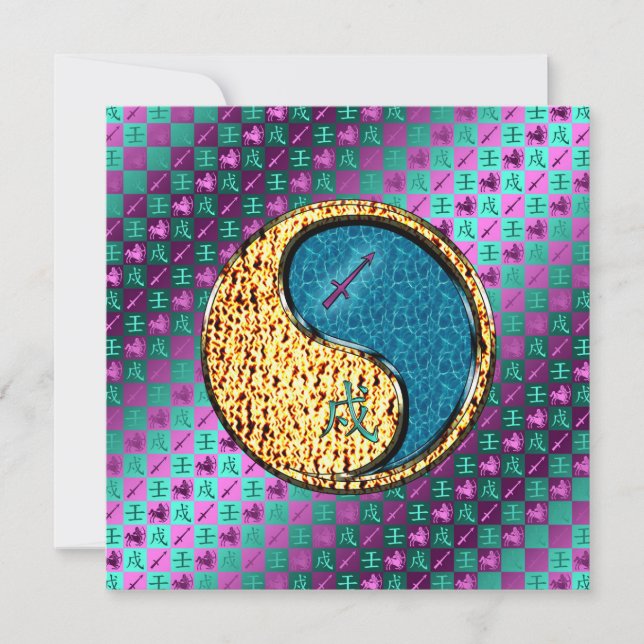 Cartão Sagittarius & Water Dog (Frente)