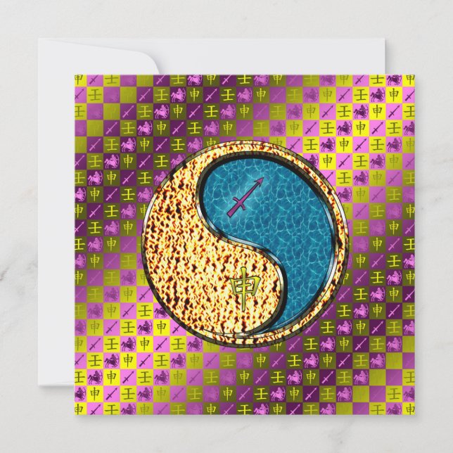 Cartão Sagittarius & Water Monkey (Frente)