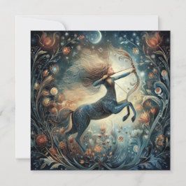 Cartão Sagittarius Zodiac Astrology Mystical Birthday
