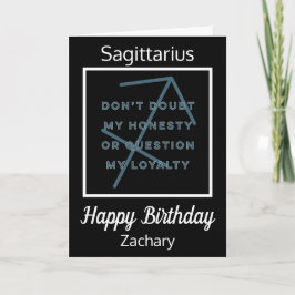 Cartão Sagittarius Zodiac Divorciado Citação de Aniversár