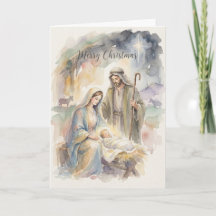 Sagrada Família Natal Aquarela Natal