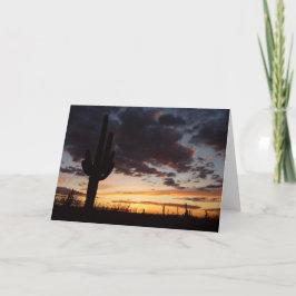 Cartão Saguaro Sunset III Arizona Desert Landscape