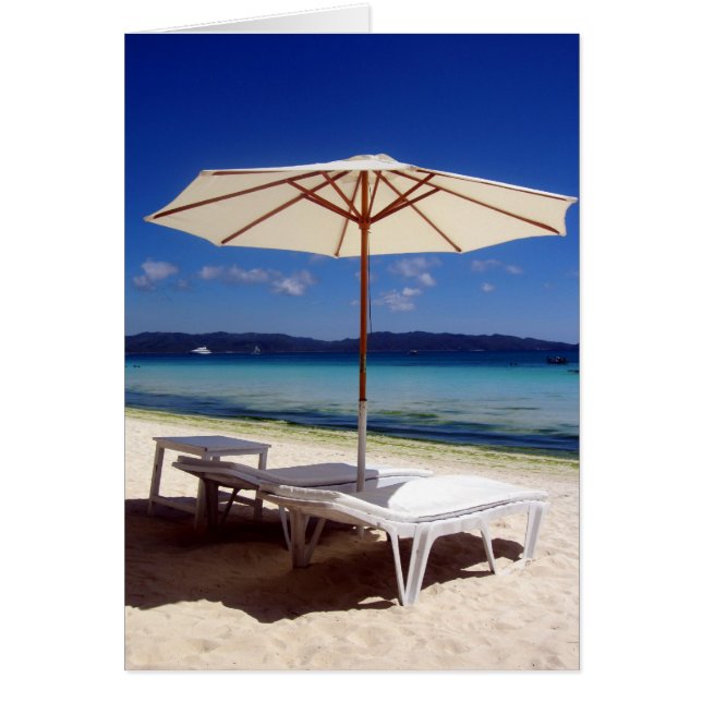 Cartão saguões de praia brancos (Frente)