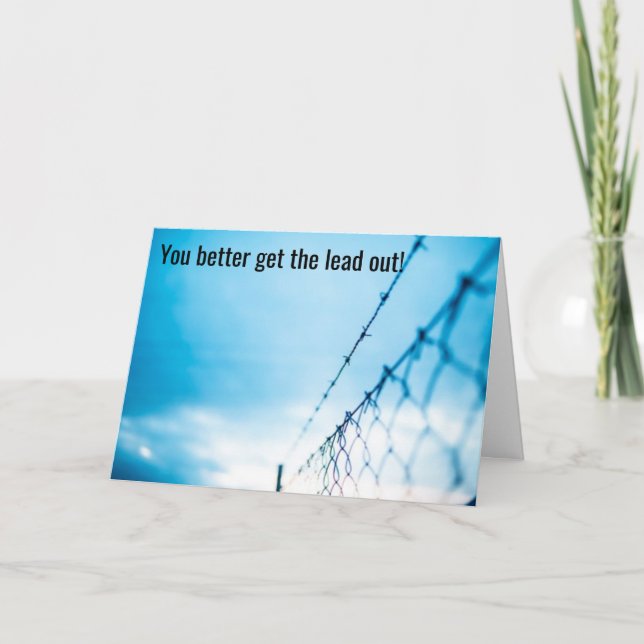 Cartão Sai da frente, vai descer para o fio. (Frente)