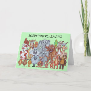 Cartão Saída de Caricatura Animal