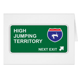 Cartão Saída seguinte de salto alta