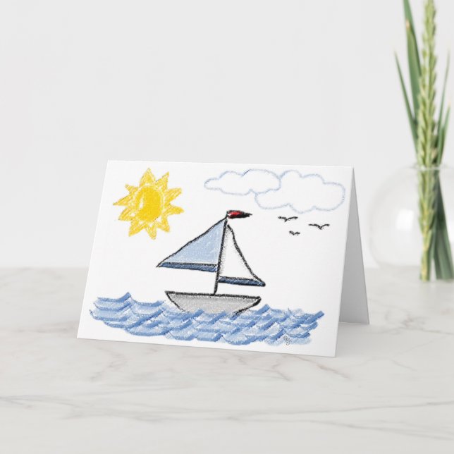 Cartão Sail Away Birthday (Frente)