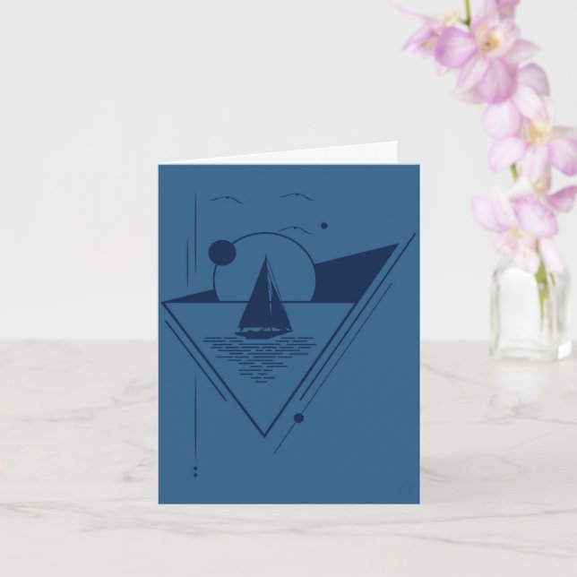 Cartão Sailboat greeting card (Orquídea)