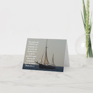 Cartão Sailboat Scripture Notecard