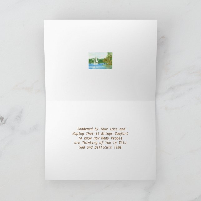 Cartão Sailboat Sympathy Card (Interior)