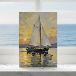 Cartão Sailboat Themed Happy Birthday