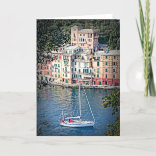 Cartão Sailing to Portofino, Italia Greeting Card