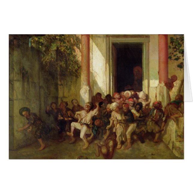 Cartão Saindo da escola turca (Frente Horizontal)