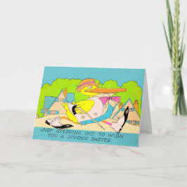 Cartão saindo para Páscoa