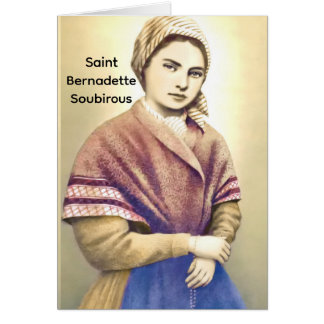 Cartão Saint Bernadette Soubirous