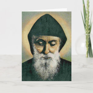 Cartão Saint Charbel Portrait