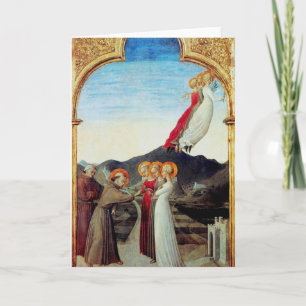 Cartão Saint Francis and the Female Trinity greeting card