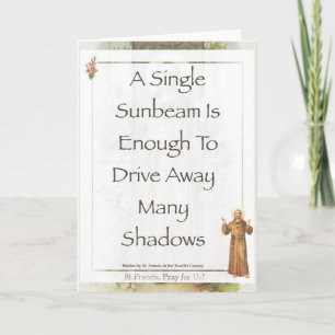 Cartão Saint Francis of Assisi Sunbeam PRAYER