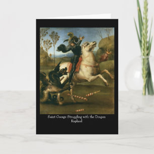 Cartão Saint George Struggling with the Dragon Greeting C
