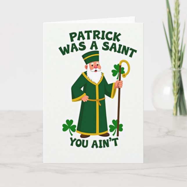 Cartão Saint Patrick Pattern Card (Frente)