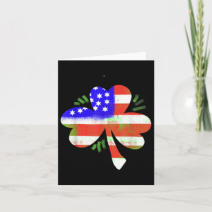 Cartão Saint Patricks Day Irish Red White & Blue Sham