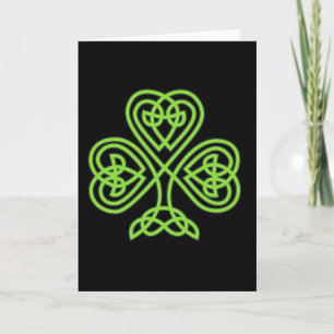 Cartão Saint Patrick's Day Notecard~Celtic Shamrock