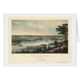 Cartão Saint Paul, mapa panorâmico do manganês - 1853