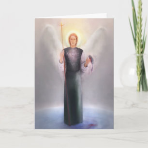 Cartão Saint Raphael with poem and Scripture
