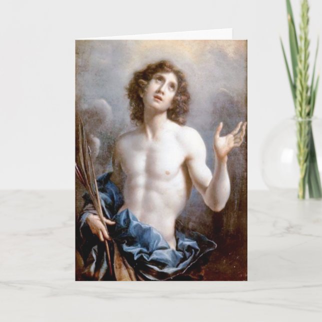 Cartão Saint Sebastian Fine Art Greetings Card (Frente)
